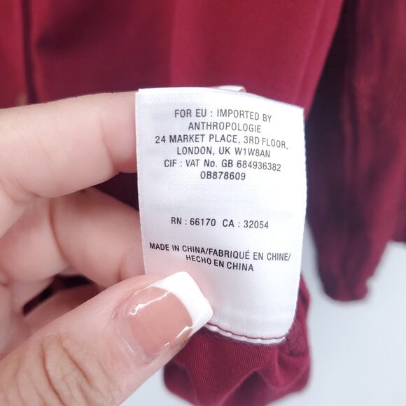 Vanessa Virginia Lenora Vintage Inspired Boho Floral Embroidered Tie Front Top S - Picture 10 of 16